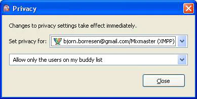 pidgin privacy