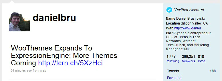 woothemes danielbru tweet